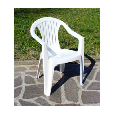 sedia in resina colore bianco